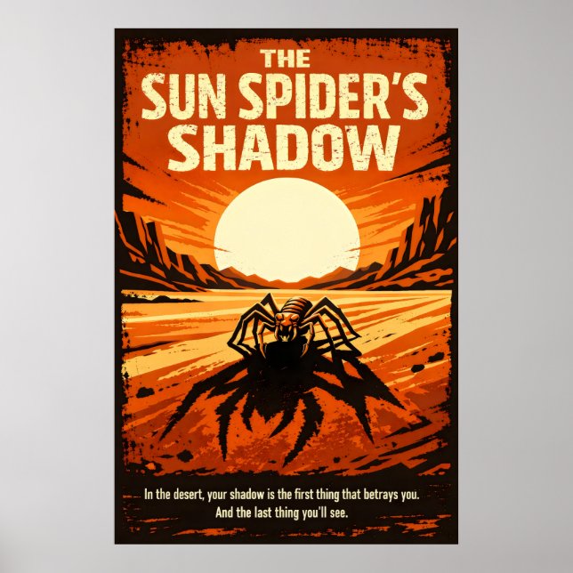 Affiche L'ombre de l'araignée solaire dans l'art du désert (Devant)