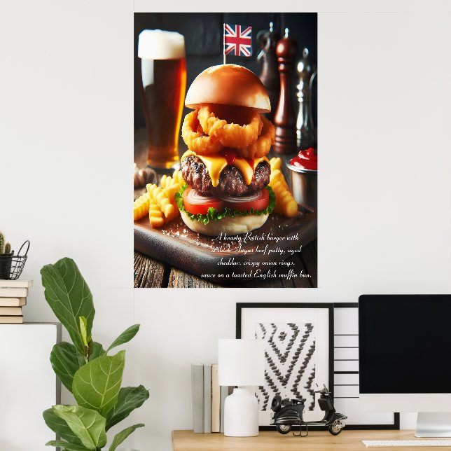 Affiche London Calling Burger 24x36 (Bureau à domicile)