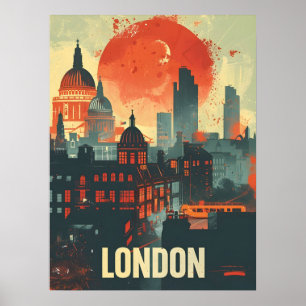 Affiche London Dark Vintage Art