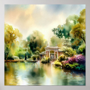 Affiche London-Holland Park (C), Watercolor