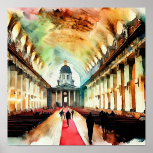 Affiche London - Old Royal Naval College Painted Hall (A),