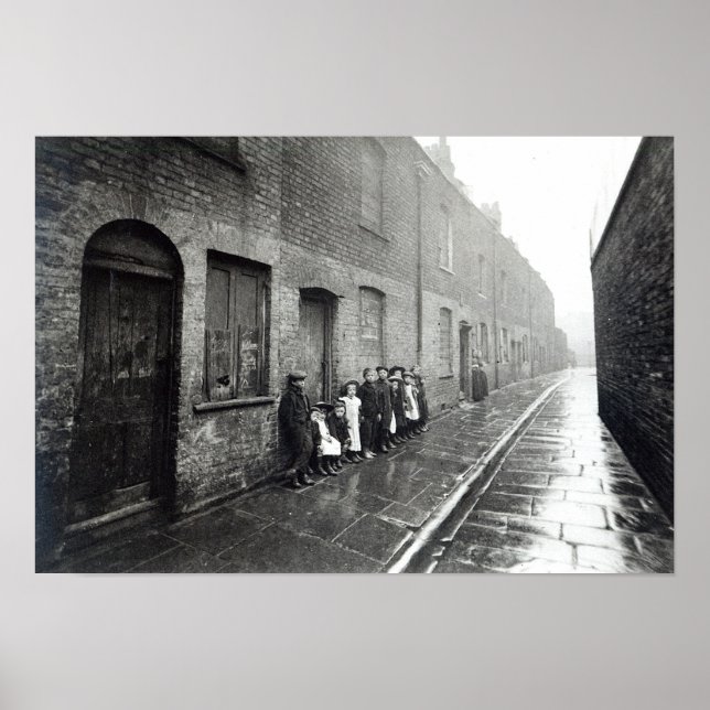 Affiche London Slums, vers 1900 (Devant)