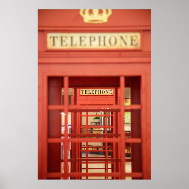 Affiche London Telephone Booth (Devant)