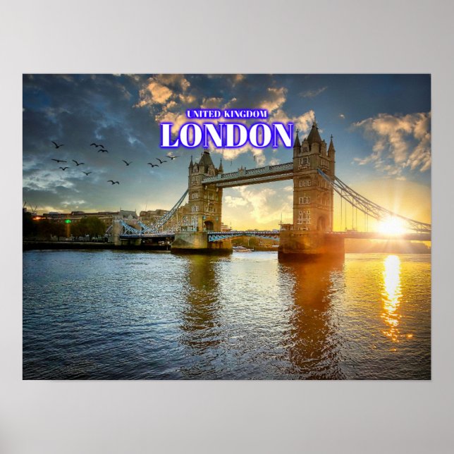 Affiche London Tower Bridge Daylight - Royaume-Uni (Devant)