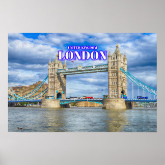 Affiche London Tower Bridge - Royaume-Uni