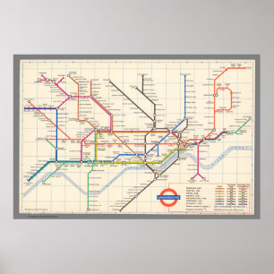 Affiche London's Underground Map