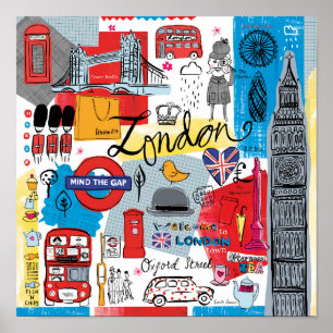 Affiche Londres, Angleterre