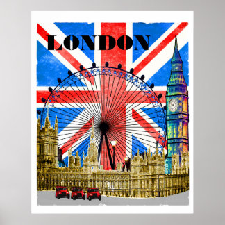 Affiche Londres Angleterre Big Ben