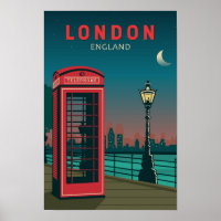 Londres Angleterre Retro Travel Art Vintage
