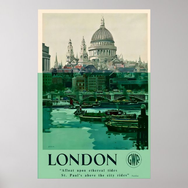 Affiche Londres Angleterre Royaume-Uni Cathédrale St Pauls (Devant)