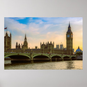 Affiche Londres Angleterre Royaume-Uni Parlement Royaume-U