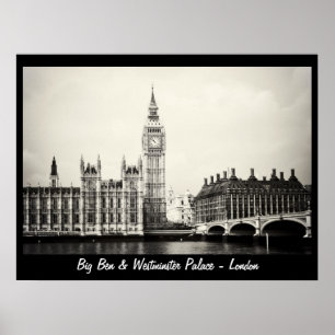 Affiche Londres - Big Ben, Palais de Westminster n°1 (Affi