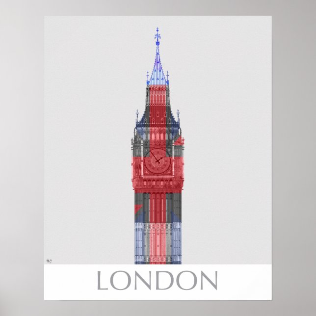 Affiche Londres Big Ben Union Jack (Devant)