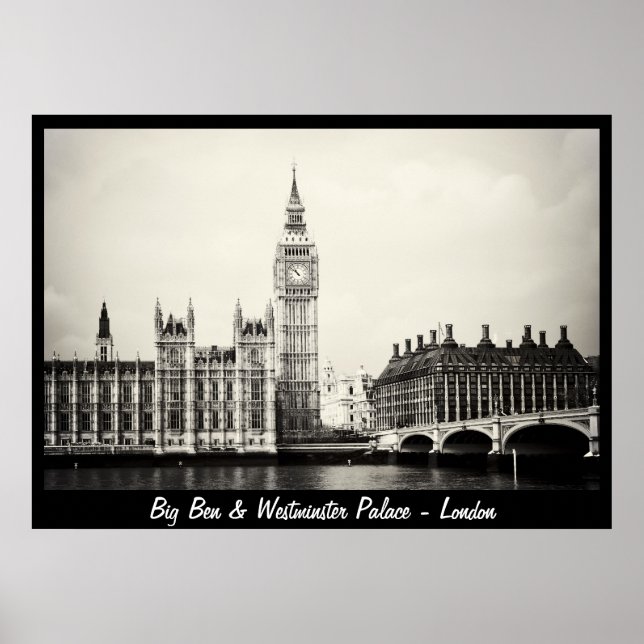 Affiche Londres - Big Ben, Westminster Palace No.1 (Poster (Devant)
