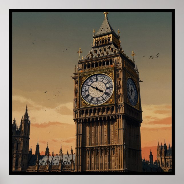 Affiche Londres emblématique (Devant)