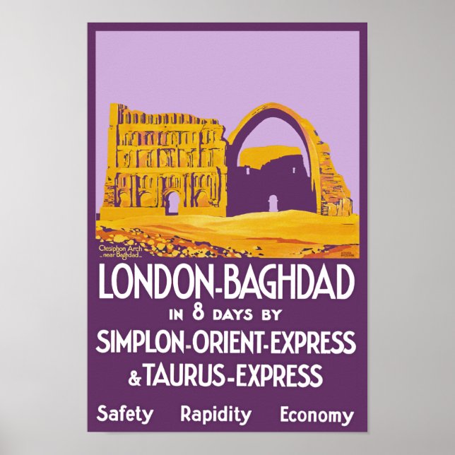 Affiche Londres - Express d'Orient de Bagdad (Devant)