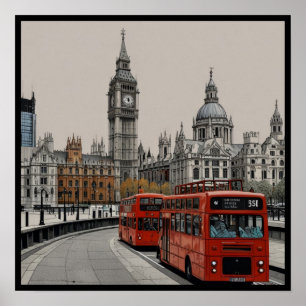 Affiche Londres iconique 