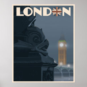 Affiche Londres la nuit