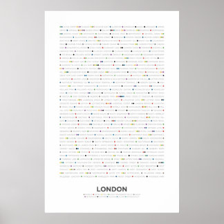 Affiche Londres - MetroDots