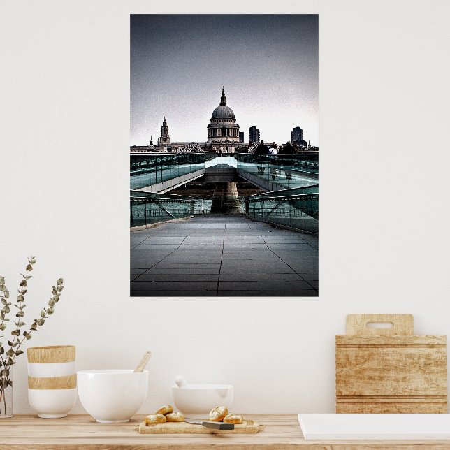 Affiche Londres - Millennium Bridge & St Pauls (6334) (Cuisine)
