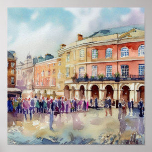 Affiche Londres - Notting Hill (A), Aquarelle