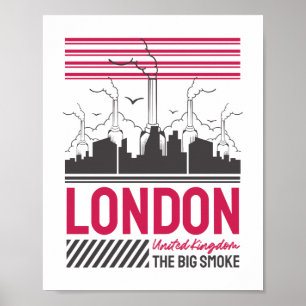 Affiche Londres Royaume-Uni The Big Smoke Conception Urbai