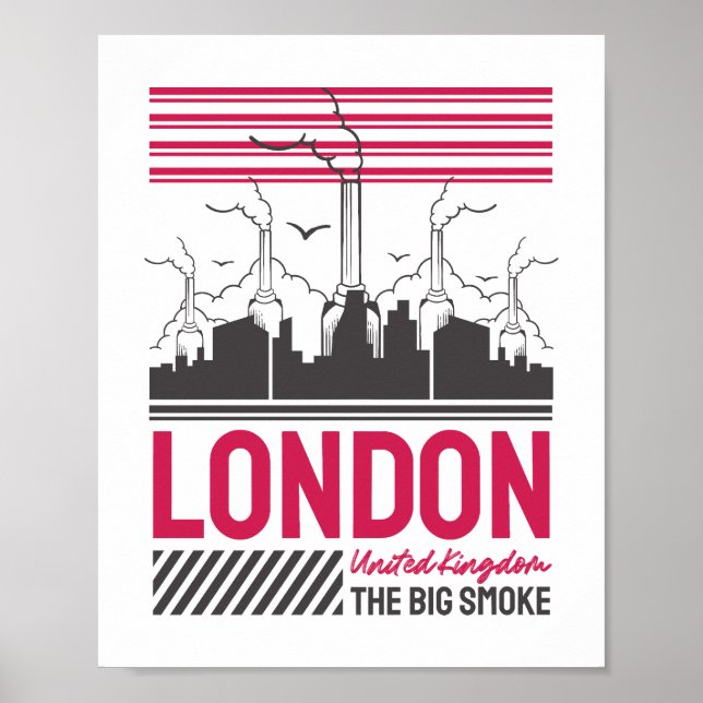 Affiche Londres Royaume-Uni The Big Smoke Conception Urbai (Devant)
