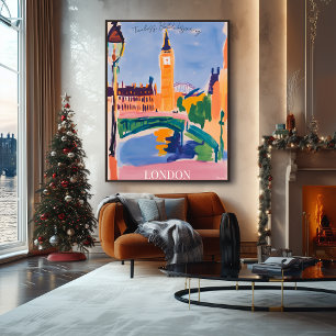 Affiche Londres Skyline avec une architecture emblématique
