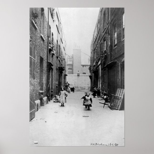 Affiche Londres Slums, 1899 (Devant)