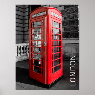 Affiche Londres Téléphone Vintage Box UK Rétro Téléphone