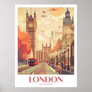 Affiche Londres Travel Print Wall Art