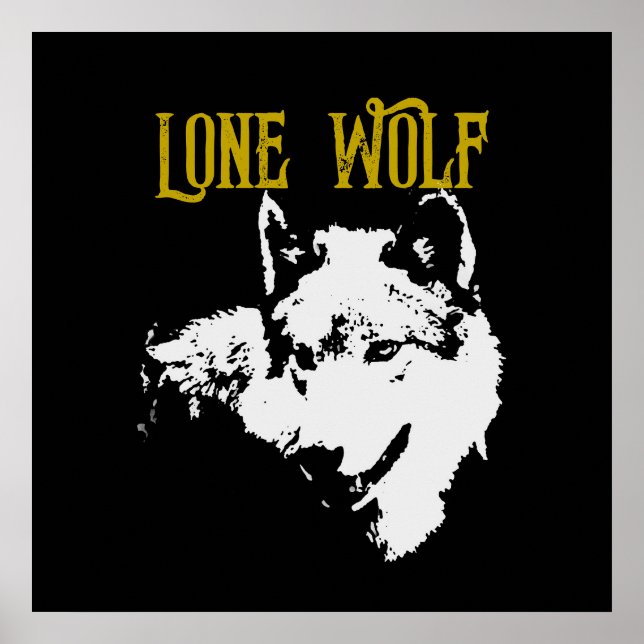 Affiche Lone Wolf Homme Sigma moderne minimaliste (Devant)