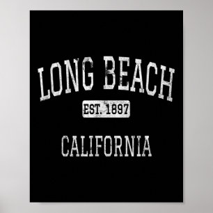 Affiche Long Beach California Ca Vintage