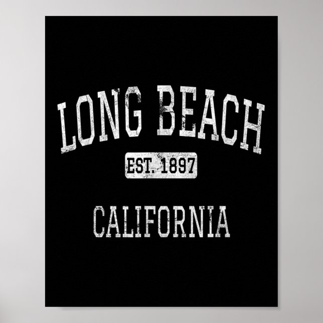 Affiche Long Beach California Ca Vintage (Devant)
