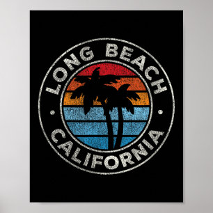 Affiche Long Beach California Ca Vintage Graphisme les ann