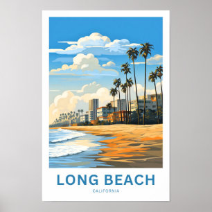 Affiche Long Beach California Travel Print