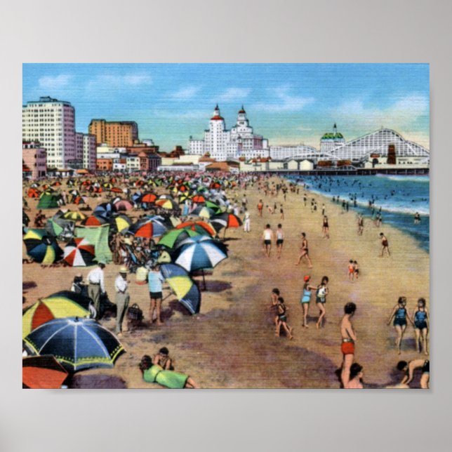 Affiche Long Beach Californie Vintage (Devant)
