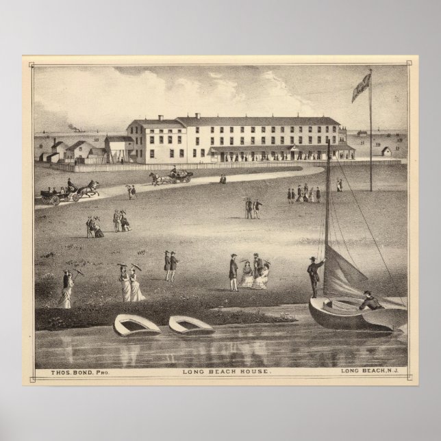 Affiche Long Beach House, Long Beach, NJ (Devant)