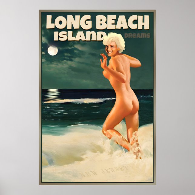 Affiche Long Beach Island New Jersey Shore Marilyn Monroe (Devant)