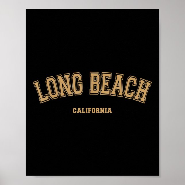 Affiche Long Beach Sports College Style Sur Long Beach (Devant)