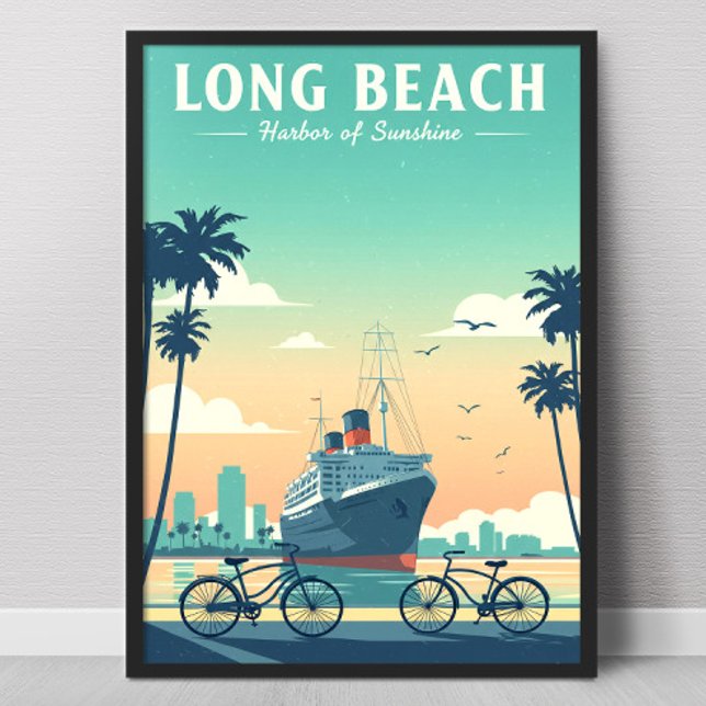 Affiche Long Beach Vintage (Créateur téléchargé)