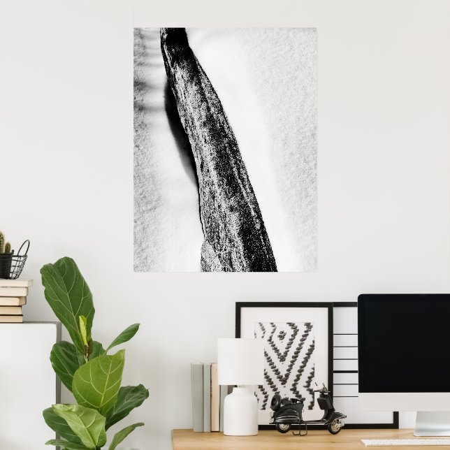 Affiche long dur froid solitaire (Bureau à domicile)
