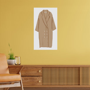Affiche Long manteau de printemps