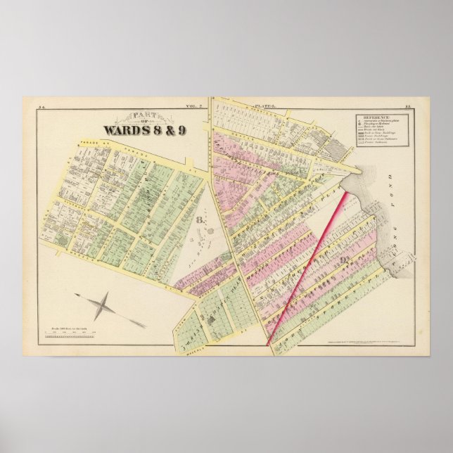 Affiche Long Pond et Cranston Street Baptist Church (Devant)