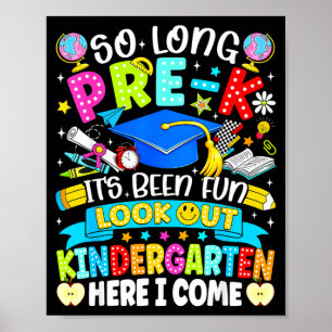 Affiche Long pré-maternelle c'était amusant attention aux 
