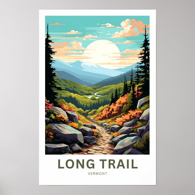 Affiche Long Trail Vermont Travel Print (Devant)