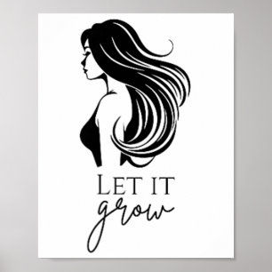 Affiche Longueur des cheveux Vérifier la croissance Graphi