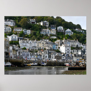 Affiche Looe Cornwall, ville portuaire au bord de la mer