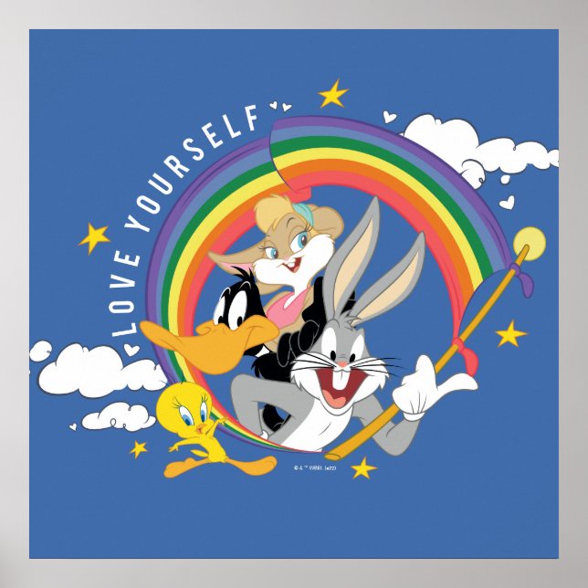 Affiche LOONEY TUNES™ - Badge de fierté Amour de soi (Devant)