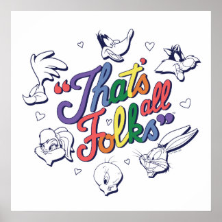 Affiche LOONEY TUNES™ - C'est fini les amis ! Badge de fie